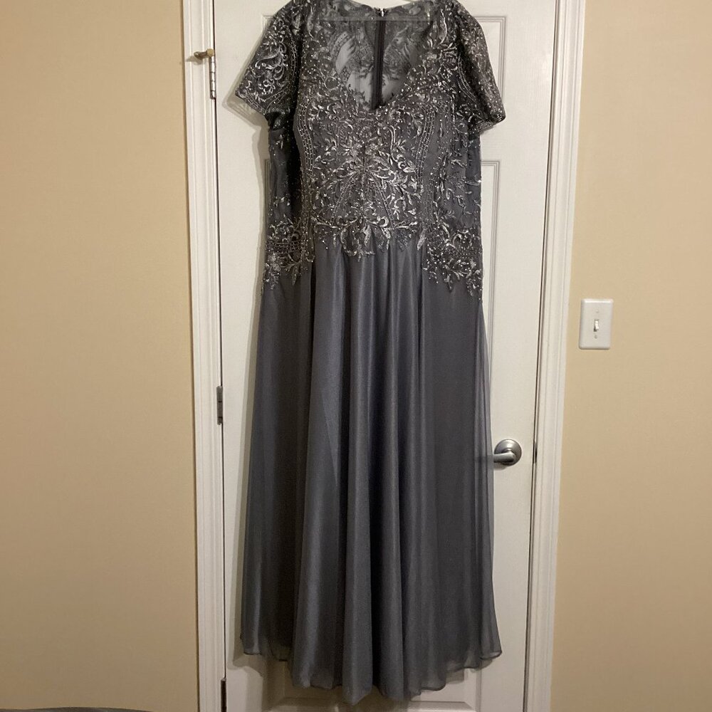 Madeline Gardner New York Mother of the Bride Beaded Long Dress-Item 72116